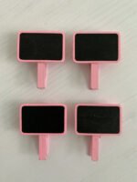 Інформаційні таблички на прищіпці рожева 6см *4 см ( 4 шт упаковка ) - Дрібний декор (прищіпки, липучки)