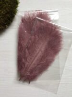 Пір'я античні рожеві темні 15-20 (5 шт) - Пір'я