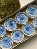 Роза 5.5 см блакитна - Троянда стабілізована 5-6 см