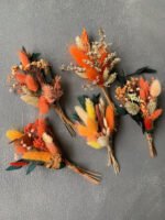 Набір бутоньєрок, помаранчево жовтий 5 шт - Букети, бутоньєрки