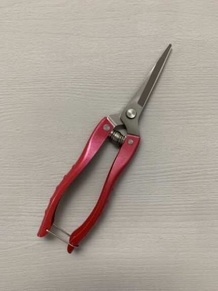 Секатор металевий з червоною ручкою - Секатори
