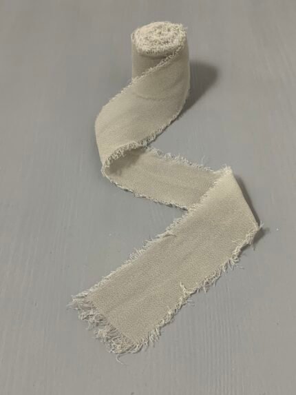 Стрічка шифонова світло сіра, 4 см х 5 м - Стрічки для флористики і декору