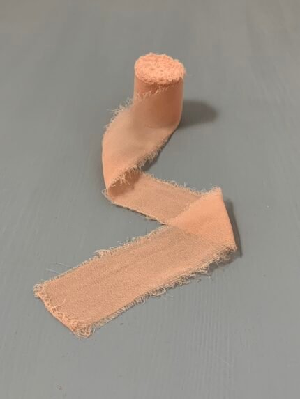 Стрічка шифонова персикова, 4 см х 5 м - Стрічки для флористики і декору