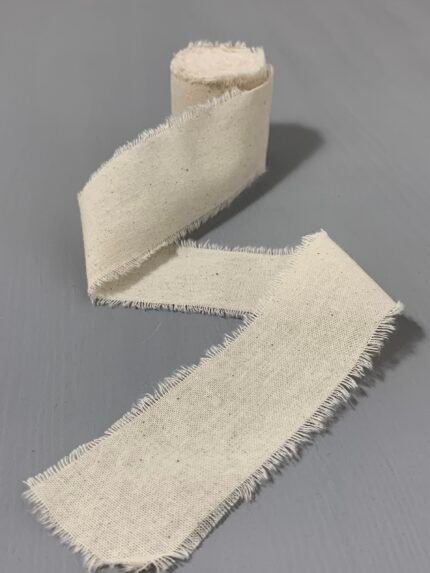 Стрічка айворі бавовняна (4 см) - Бавовняні стрічки