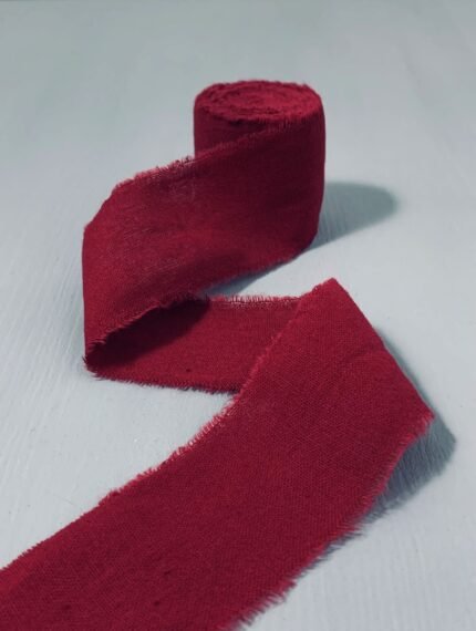 Стрічка бордо бавовняна (4 см) - Бавовняні стрічки