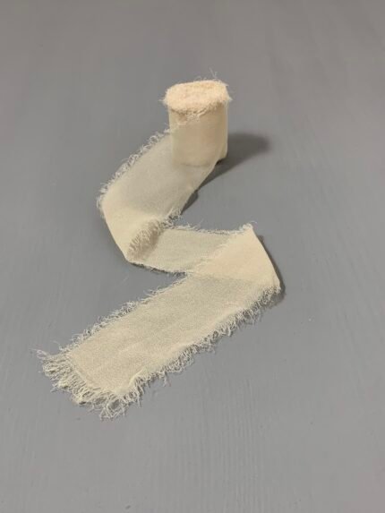 Стрічка шифонова бежева 4 см х 5 м - Стрічки для флористики і декору