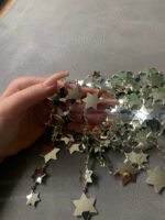 Гірлянда новорічна зірочки срібло - Дрібний декор