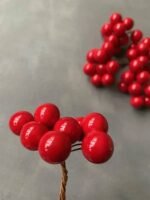 Ягідки штучні червоні 1.2 см - Ягідки