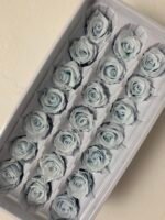 Роза міні світло блакитна - Роза стабілізована міні 2-3 см