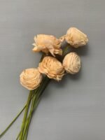 Ранункулюс з шоли бежевий 8 см - Шола