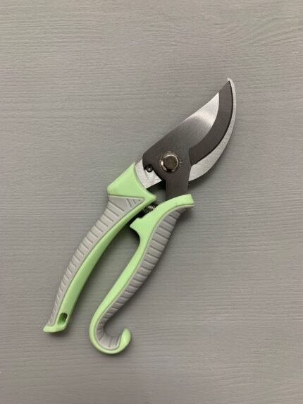 Секатор з салатово-сірою прогумованою ручкою - Секатори