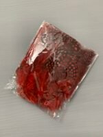 Набір натурального пір'я фазана в горох бордове 100 шт - Пір'я