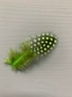 Набір натурального пір'я фазана в горох салатове 100 шт - Пір'я