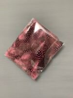 Набір натурального пір'я фазана в горох рожево античне 100 шт - Пір'я