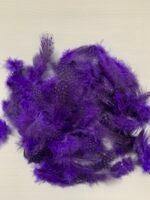 Набір натурального пір'я фазана в горох фіолетове 100 шт - Пір'я