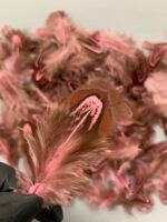 Набір натурального пір'я фазана рожево античне 100 шт - Пір'я