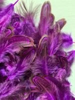 Набір натурального пір'я фазана фіолетове 100 шт - Пір'я