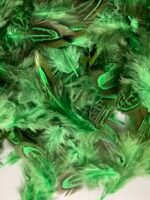 Набір натурального пір'я фазана зелене 100 шт - Пір'я