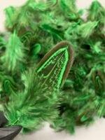 Набір натурального пір'я фазана зелене 100 шт - Пір'я