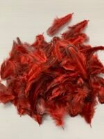 Набір натурального пір'я фазана бордове 100 шт - Пір'я