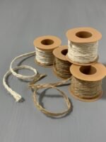 Мотузка плетена коса, біла, 0,5 мм, 5 метрів - Мотузки для декору