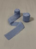 Стрічка шифонова блакитно-сіра 4 см х 5 м - Стрічки для флористики і декору