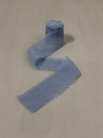 Стрічка шифонова блакитно-сіра 4 см х 5 м - Стрічки для флористики і декору