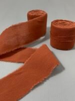 (Копія)Стрічка бавовняна помаранчево-теракотова (4 см х 4,7 м) - Бавовняні стрічки