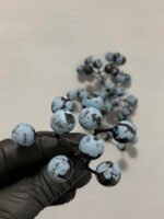 Штучні ягідки без стебла, чорні сизі матові 9 шт, 4,5 см. A9. - Штучні ягоди та плоди