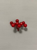 Штучні ягідки без стебла, червоні матові 9 шт, 4,5 см. A9. - Штучні ягоди та плоди