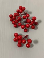 Штучні ягідки без стебла, червоні матові 9 шт, 4,5 см. A9. - Штучні ягоди та плоди