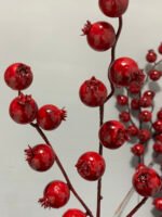 Штучні ягідки на стеблі гранати червоні h28. H6. - Штучні ягоди та плоди