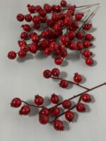 Штучні ягідки на стеблі гранати червоні h28. H6. - Штучні ягоди та плоди