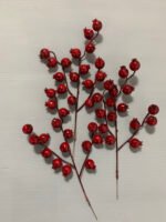 Штучні ягідки на стеблі гранати червоні h28. H6. - Штучні ягоди та плоди