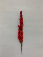 Штучні ягідки на стеблі червоні 29 см. T001. - Штучні ягоди та плоди