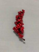 Штучні ягідки без стебла, червоні 10 см. N07-10. - Штучні ягоди та плоди