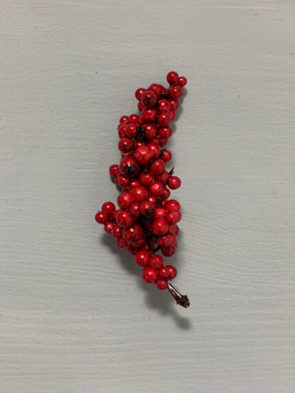 Штучні ягідки без стебла, червоні 10 см. N07-10. - Штучні ягоди та плоди