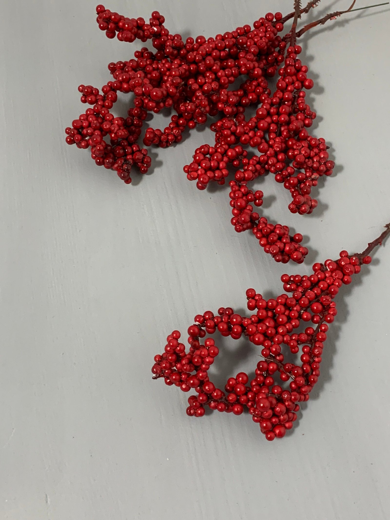 Штучні ягідки на стеблі червоні 29 см. T003. - Штучні ягоди та плоди Штучні ягідки на стеблі червоні 29 см. T003. - Штучні ягоди та плоди