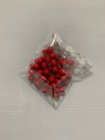 Штучні ягідки набір 50 шт червоні 6 см. - Штучні ягоди та плоди