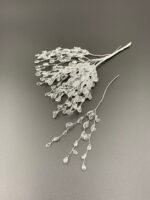 Гілка декоративна з акриловими кристалами, 16 см, 3 гілки, набір 10 шт. - Гірлянди новорічні