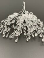 Гілка декоративна з акриловими кристалами, 16 см, 3 гілки, набір 10 шт. - Гірлянди новорічні