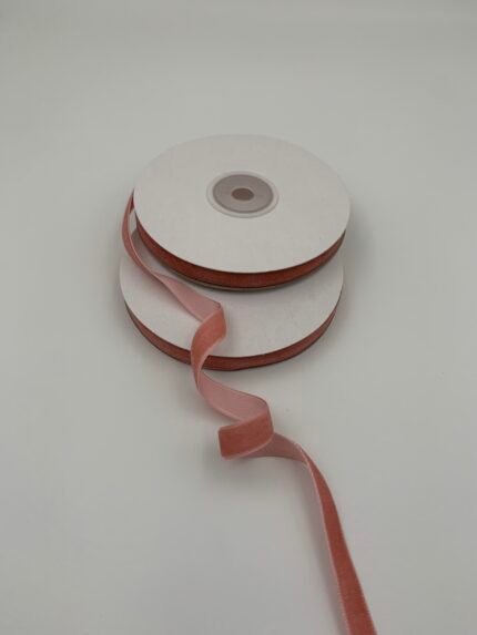 (Копія)Стрічка зі штучного оксамиту Рожева 1 см/9 м - Оксамитові стрічки