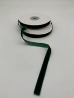 Стрічка зі штучного оксамиту Смарагдова 1 см/9 м - Бавовняні стрічки