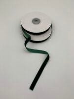 Стрічка зі штучного оксамиту Смарагдова 1 см/9 м - Бавовняні стрічки