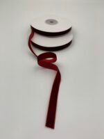 (Копія)Стрічка зі штучного оксамиту Зелена 1 см/9 м - Оксамитові стрічки