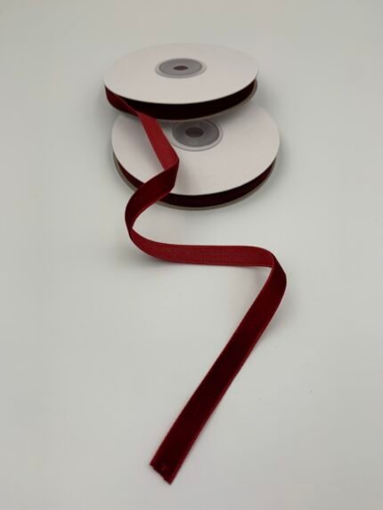 (Копія)Стрічка зі штучного оксамиту Зелена 1 см/9 м - Оксамитові стрічки