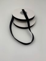 Стрічка зі штучного оксамиту Чорна 1 см/9 м - Бавовняні стрічки