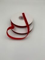 Стрічка зі штучного оксамиту Червона 1 см/9 м - Бавовняні стрічки