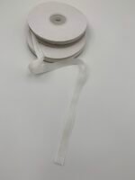 Стрічка зі штучного оксамиту Біла 1 см/9 м - Бавовняні стрічки