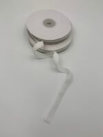 Стрічка зі штучного оксамиту Біла 1 см/9 м - Бавовняні стрічки